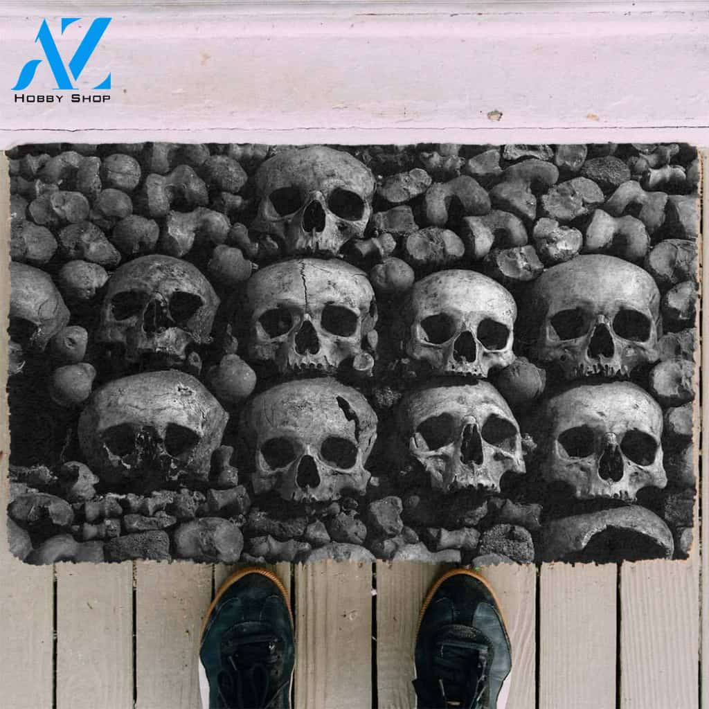 Halloween Skeleton Head Doormat Indoor And Outdoor Mat Entrance Rug Sweet Home Decor Housewarming Gift Gift For Friend Family Stem Feminist