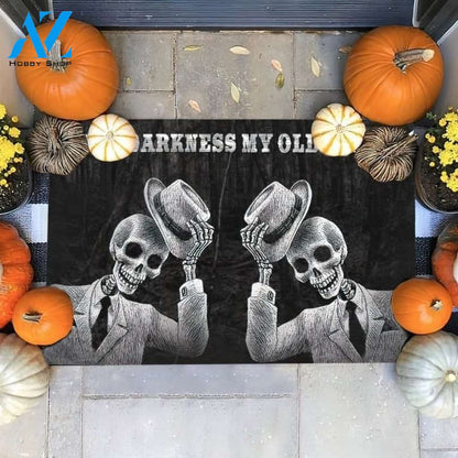 Halloween Skeleton Hello Darkness Doormat Indoor And Outdoor Mat Entrance Rug Sweet Home Decor Housewarming Gift Gift For Friend Family Stem Feminist