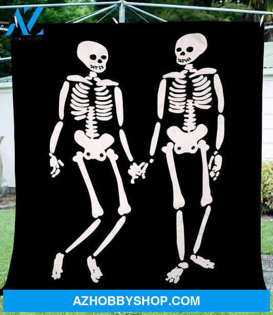 Halloween Skull Gift Fleece Blanket - Sherpa Blanket