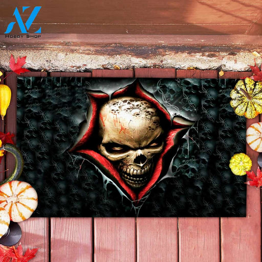 Halloween Skull Illusion Doormat Indoor And Outdoor Mat Entrance Rug Sweet Home Decor Housewarming Gift Gift For Friend Family Stem Feminist