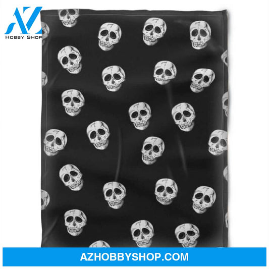 Halloween Skull Pattern Fleece Blanket Halloween Adult Blanket