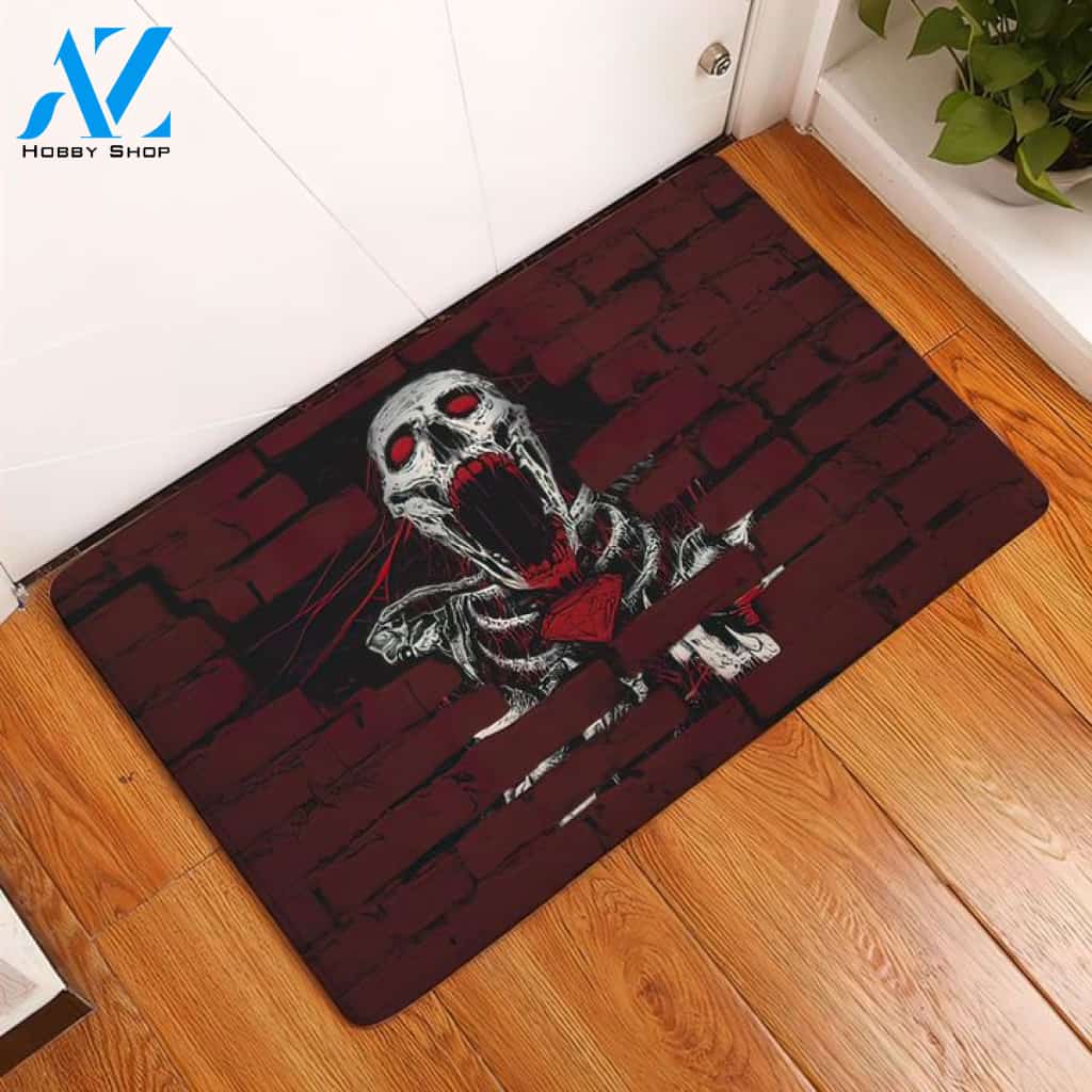 Halloween Skull The Red Diamond Doormat Indoor And Outdoor Mat Entrance Rug Sweet Home Decor Housewarming Gift Gift For Friend Family Stem Feminist