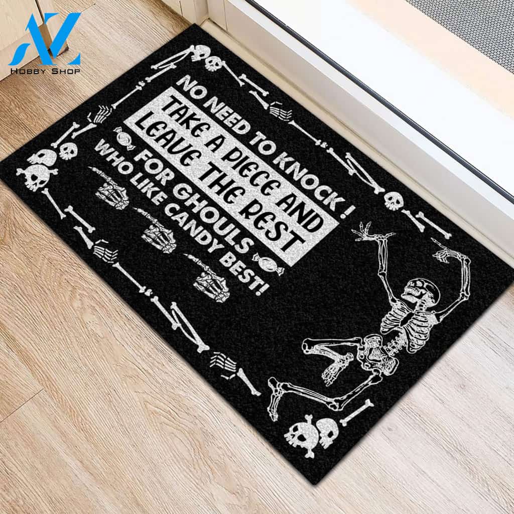 Halloween Skull Trick-Or-Treat Avoid Doormat | WELCOME MAT | HOUSE WARMING GIFT