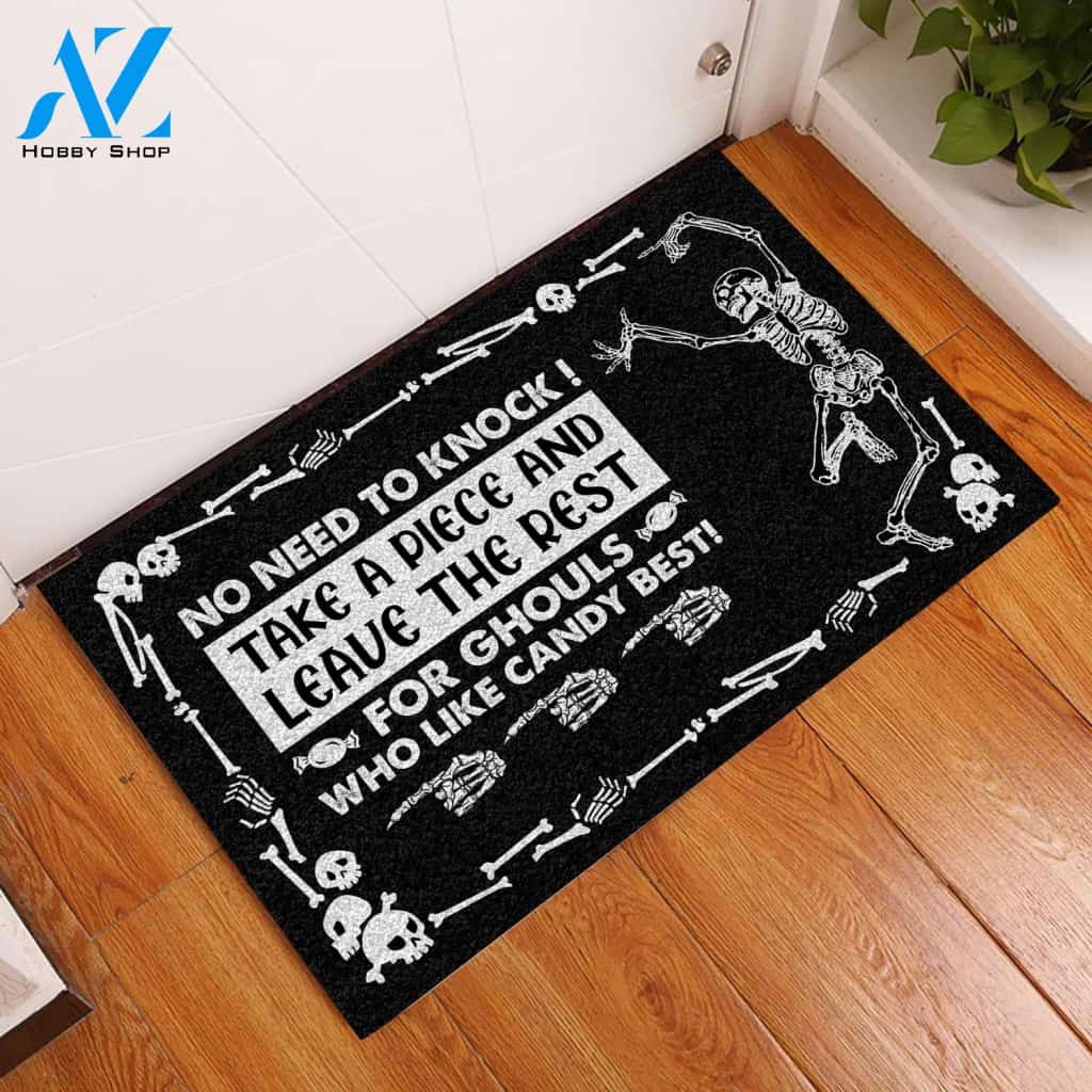 Halloween Skull Trick-Or-Treat Avoid Doormat | WELCOME MAT | HOUSE WARMING GIFT