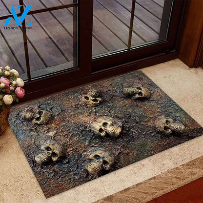 Halloween Skulls 3D Pattern Doormat Indoor And Outdoor Mat Entrance Rug Sweet Home Decor Housewarming Gift Gift For Friend Family Stem Feminist