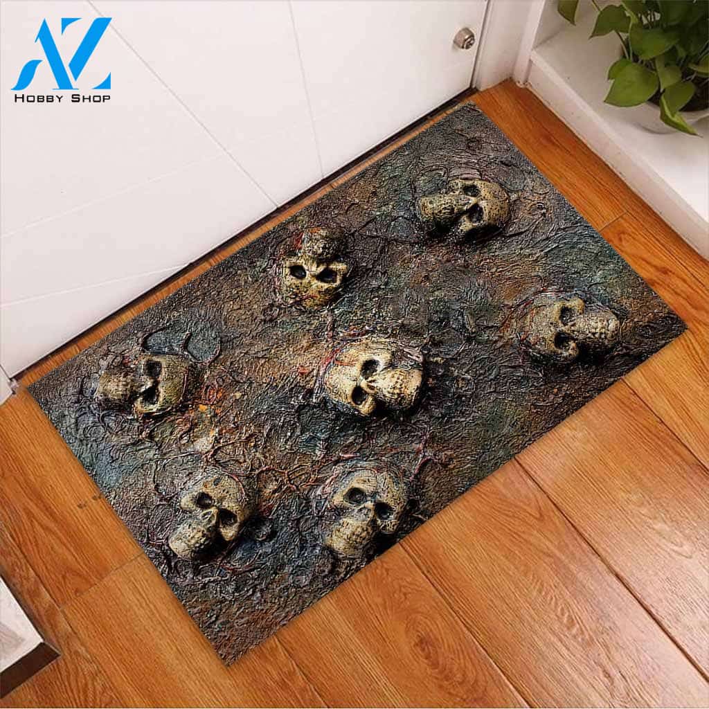 Halloween Skulls 3D Pattern Doormat Indoor And Outdoor Mat Entrance Rug Sweet Home Decor Housewarming Gift Gift For Friend Family Stem Feminist