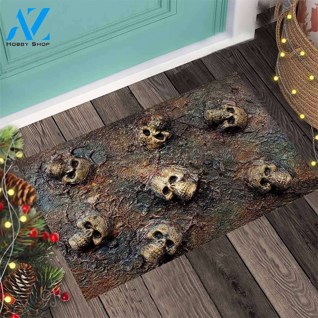 Halloween Skulls 3D Pattern Doormat Indoor And Outdoor Mat Entrance Rug Sweet Home Decor Housewarming Gift Gift For Friend Family Stem Feminist
