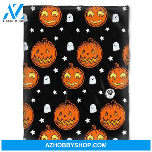 Halloween Smile Scary Pumkins Fleece Blanket Halloween Adult Blanket