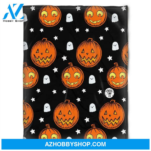 Halloween Smile Scary Pumkins Fleece Blanket Halloween Adult Blanket