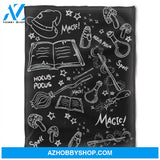 Halloween Spell Magic Fleece Blanket Halloween Adult Blanket, Pumpkins Emotions Halloween,Trick or Treat Home Decor Bedding Couch Sofa Soft And Comfy Cozy