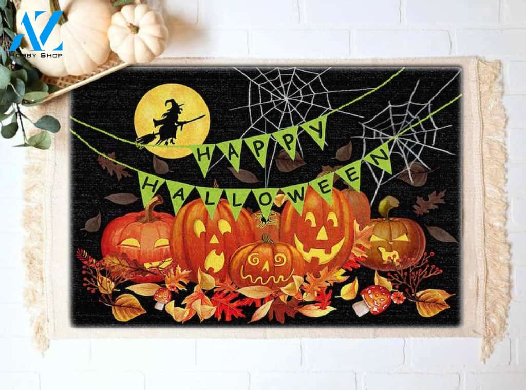 Halloween Spiderweb And Jack O Lantern Equality Doormat Indoor And Outdoor Mat Entrance Rug Sweet Home Decor Housewarming Gift Gift For Friend Family Stem Feminist