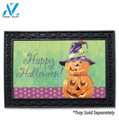 Halloween Stacked Jack O'lanters Doormat - 18" x 30"