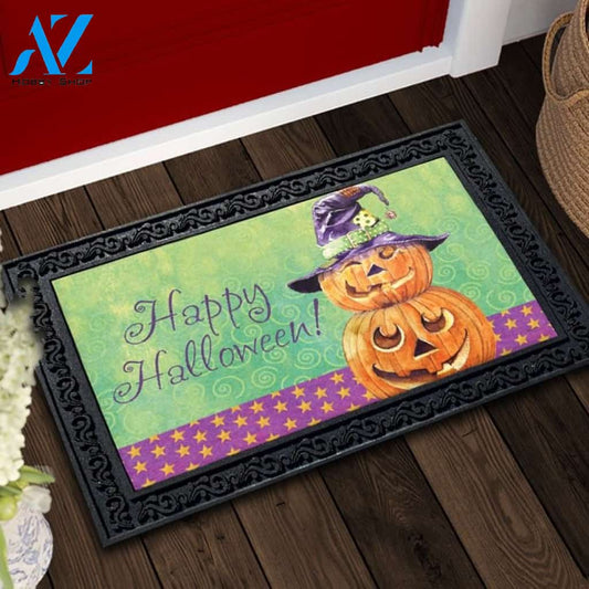 Halloween Stacked Jack O'lanters Doormat - 18" x 30"