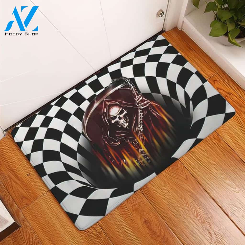 Halloween The Death From The Hell Doormat Indoor And Outdoor Mat Entrance Rug Sweet Home Decor Housewarming Gift Gift For Friend Family Stem Feminist