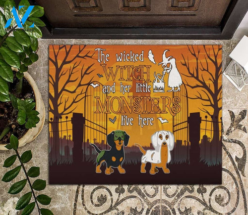 Halloween The Wicked Witch And Her Little Monsters Equality Doormat Indoor And Outdoor Mat Entrance Rug Sweet Home Decor Housewarming Gift Gift For Friend Family Stem Feminist