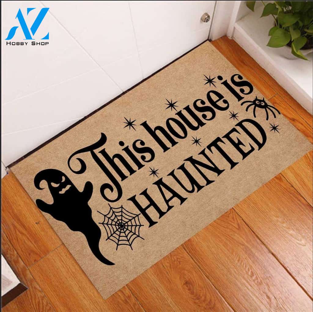 Halloween This House Is Haunted Equality Doormat Indoor And Outdoor Mat Entrance Rug Sweet Home Decor Housewarming Gift Gift For Friend Family Stem Feminist