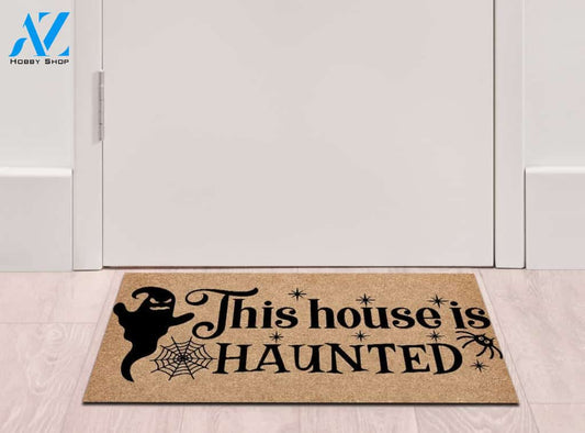 Halloween This House Is Haunted Equality Doormat Indoor And Outdoor Mat Entrance Rug Sweet Home Decor Housewarming Gift Gift For Friend Family Stem Feminist
