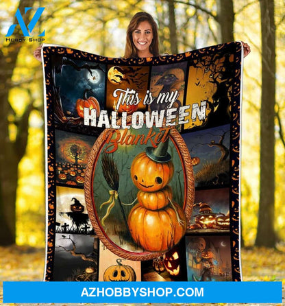 Halloween This Is My Halloween Fleece Blanket Gift For Family, Birthday, Halloween, Couple Gift Home Decor Bedding Couch Sofa Soft and Comfy