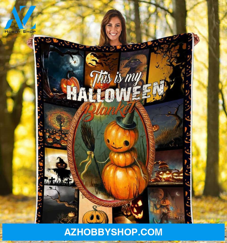 Halloween This Is My Halloween Fleece Blanket Gift For Family, Birthday, Halloween, Couple Gift Home Decor Bedding Couch Sofa Soft and Comfy