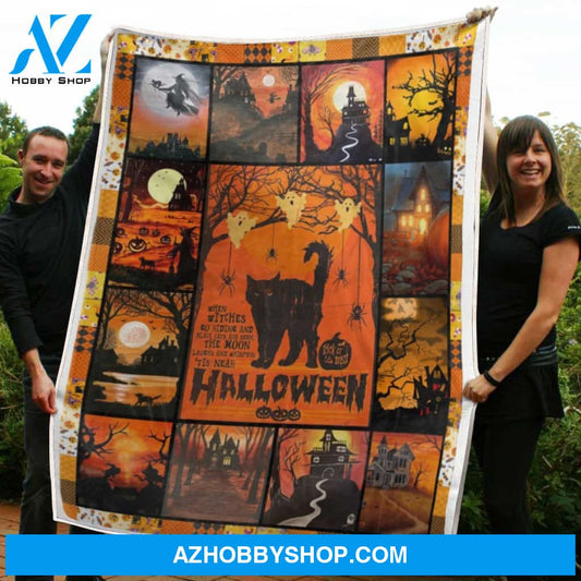 Halloween Time Gift Fleece Blanket - Sherpa Blanket