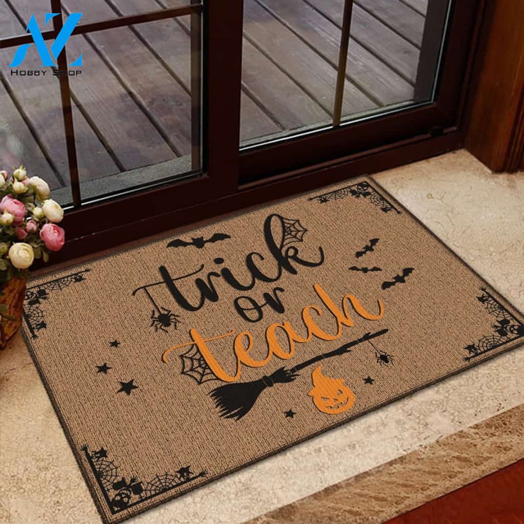 Halloween Trick Or Teach Equality Doormat Indoor And Outdoor Mat Entrance Rug Sweet Home Decor Housewarming Gift Gift For Friend Family Stem Feminist