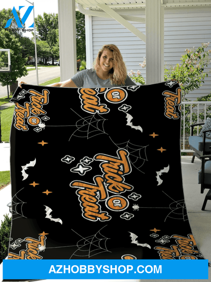 Halloween Trick Or Treat Fleece Blanket