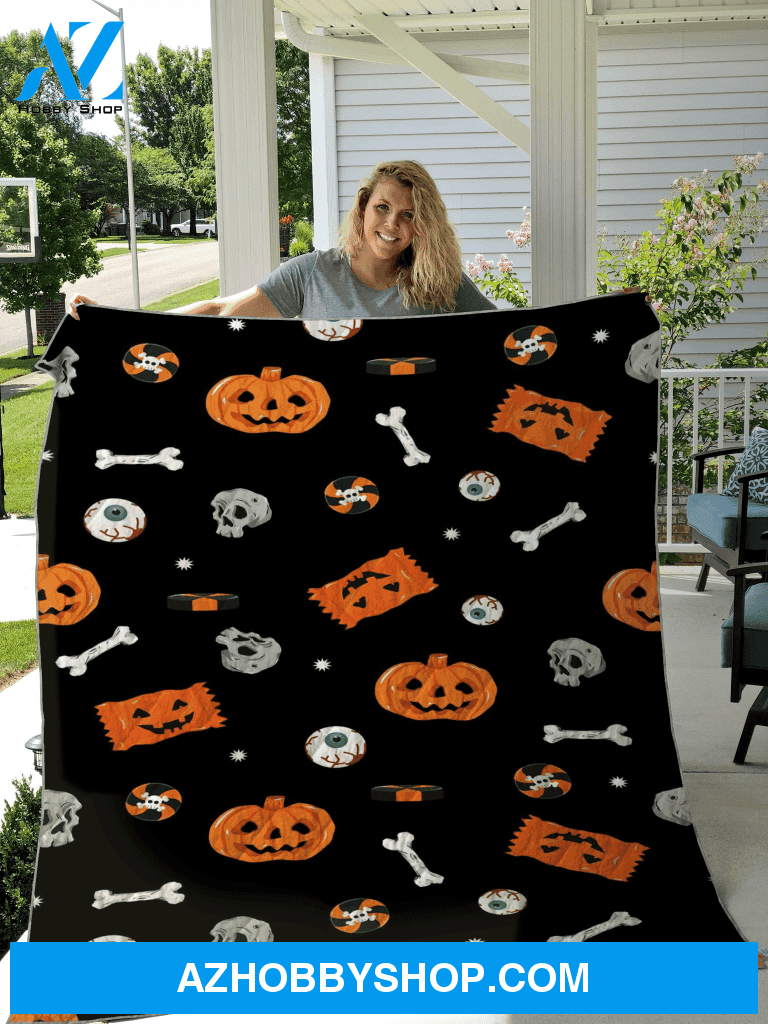 Halloween Trick Or Treat Fleece Blanket