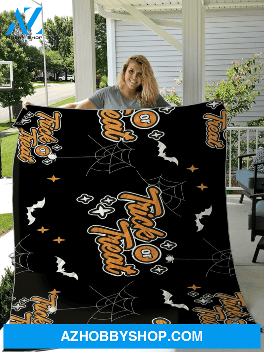 Halloween Trick Or Treat Fleece Blanket