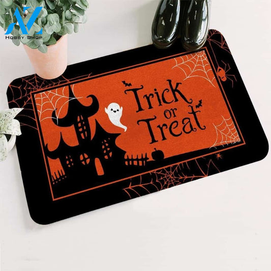 Halloween Trick Or Treat Flying Ghost Doormat Indoor And Outdoor Mat Entrance Rug Sweet Home Decor Housewarming Gift Gift For Friend Family Stem Feminist