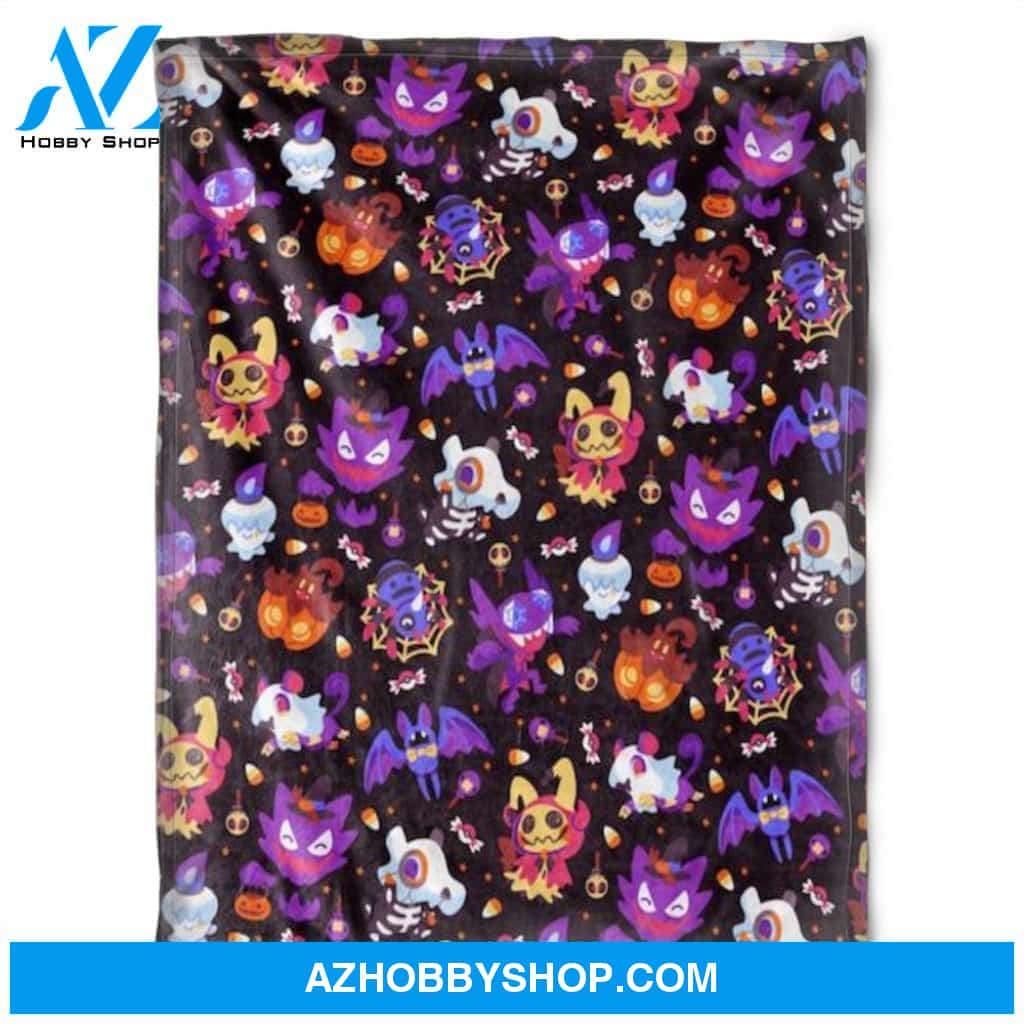 Halloween Trick Or Treat Pumkins Fleece Blanket Halloween Adult Blanket