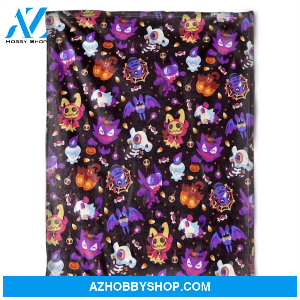 Halloween Trick Or Treat Pumkins Fleece Blanket Halloween Adult Blanket