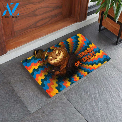 Halloween Trick Or Treat Pumpkin Doormat Indoor And Outdoor Mat Entrance Rug Sweet Home Decor Housewarming Gift Gift For Friend Family Stem Feminist