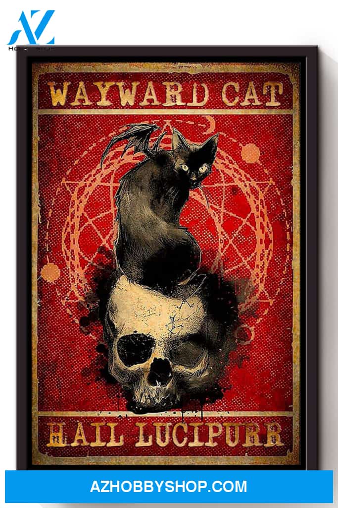 Halloween Wayward Cat Hail Animal Canvas And Poster, Wall Decor Visual Art