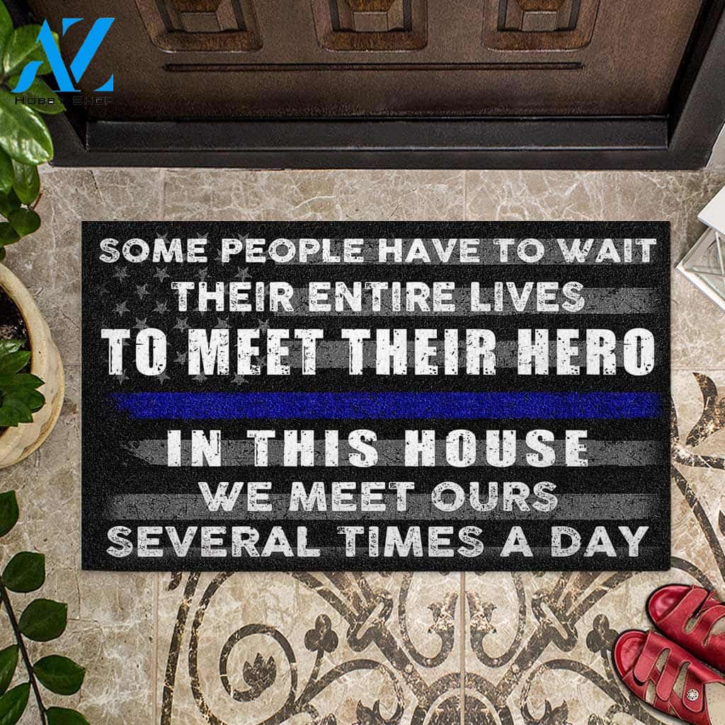 Halloween We Meet Ours Several Times A Day Doormat Indoor And Outdoor Mat Entrance Rug Sweet Home Decor Housewarming Gift Gift For Friend Family Stem Feminist
