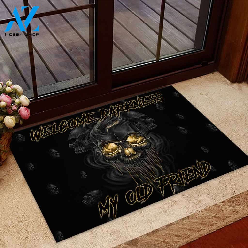 Halloween Welcome Darkness My Old Friend Doormat Indoor And Outdoor Mat Entrance Rug Sweet Home Decor Housewarming Gift Gift For Friend Family Stem Feminist