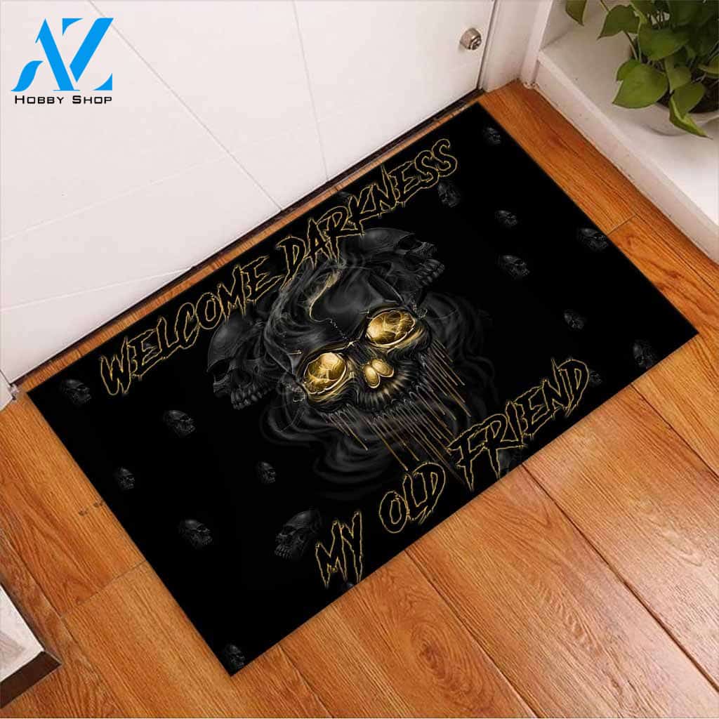 Halloween Welcome Darkness My Old Friend Doormat Indoor And Outdoor Mat Entrance Rug Sweet Home Decor Housewarming Gift Gift For Friend Family Stem Feminist