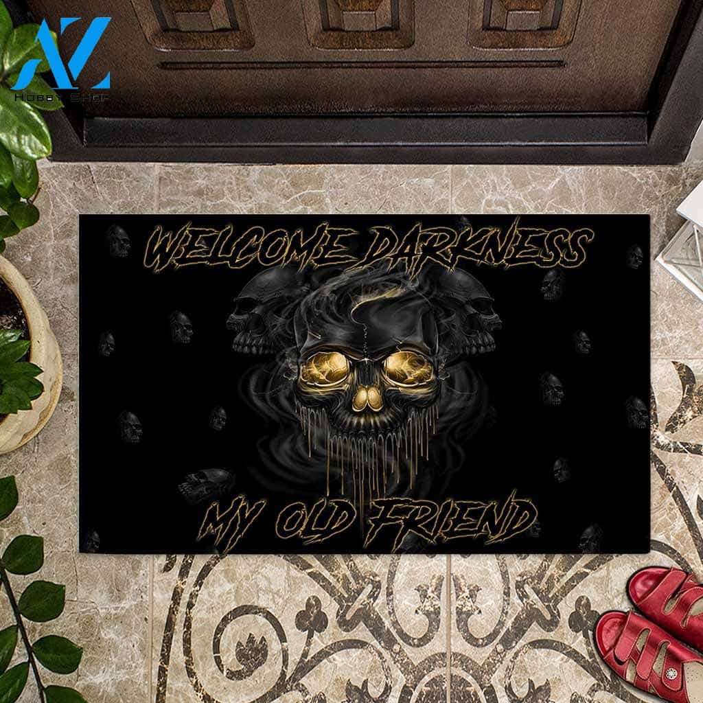 Halloween Welcome Darkness My Old Friend Doormat Indoor And Outdoor Mat Entrance Rug Sweet Home Decor Housewarming Gift Gift For Friend Family Stem Feminist