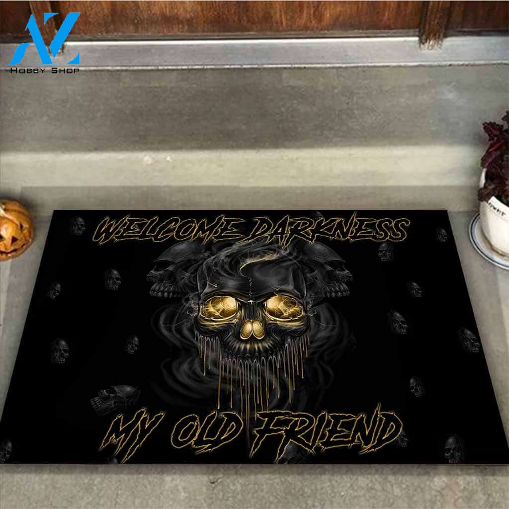 Halloween Welcome Darkness My Old Friend Doormat Indoor And Outdoor Mat Entrance Rug Sweet Home Decor Housewarming Gift Gift For Friend Family Stem Feminist