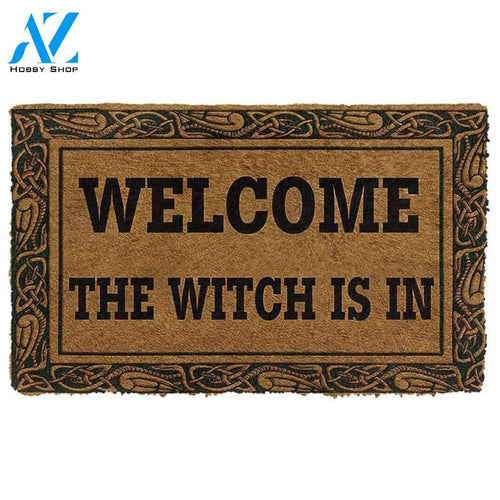 Halloween Welcome The Witch Is In Doormat Indoor And Outdoor Mat Entrance Rug Sweet Home Decor Housewarming Gift Gift For Friend Family Stem Feminist