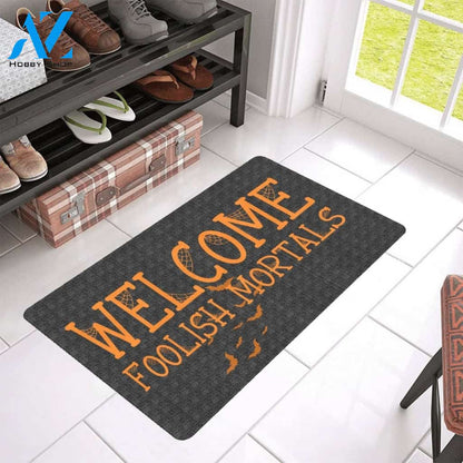 Halloween Welcome To Foolish Mortals Equality Doormat Indoor And Outdoor Mat Entrance Rug Sweet Home Decor Housewarming Gift Gift For Friend Family Stem Feminist