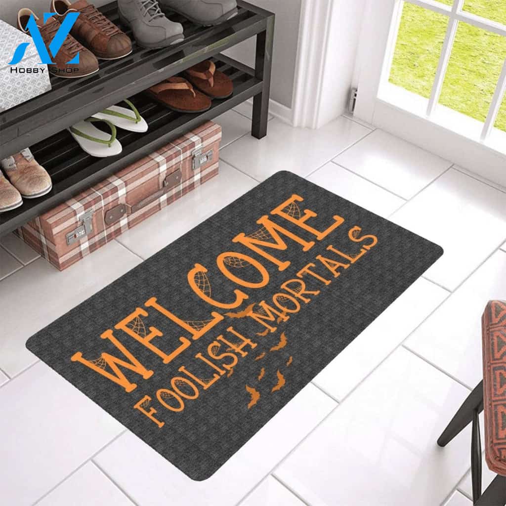 Halloween Welcome To Foolish Mortals Equality Doormat Indoor And Outdoor Mat Entrance Rug Sweet Home Decor Housewarming Gift Gift For Friend Family Stem Feminist