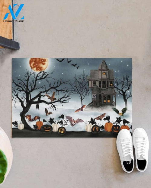 Halloween Welcome To The Little Jungle Of Bats Doormat Indoor And Outdoor Mat Entrance Rug Sweet Home Decor Housewarming Gift Gift For Friend Family Stem Feminist