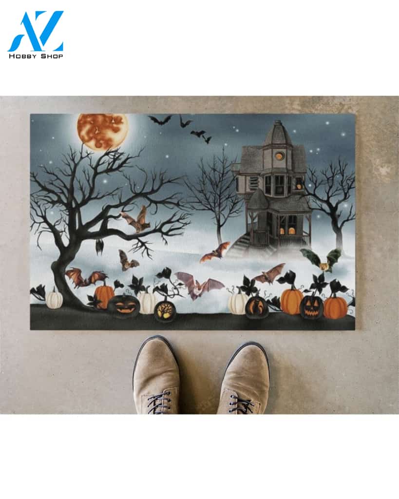 Halloween Welcome To The Little Jungle Of Bats Doormat Indoor And Outdoor Mat Entrance Rug Sweet Home Decor Housewarming Gift Gift For Friend Family Stem Feminist