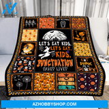 Halloween Witch Blanket, Fleece Blanket, Let's Eat Kids, Gift Home Decor Bedding Couch Sofa Soft And Comfy Cozy