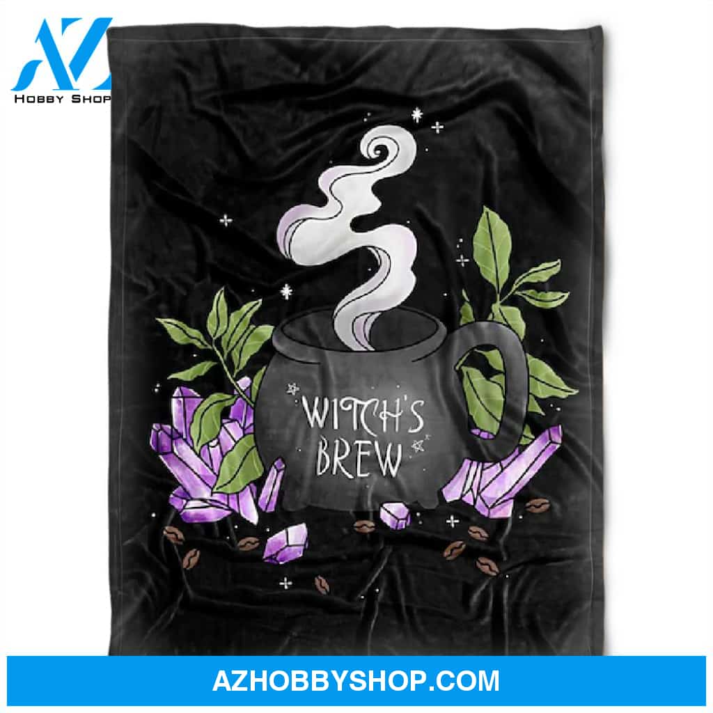 Halloween Witch Brew Coffee Fleece Blanket Halloween Adult Blanket
