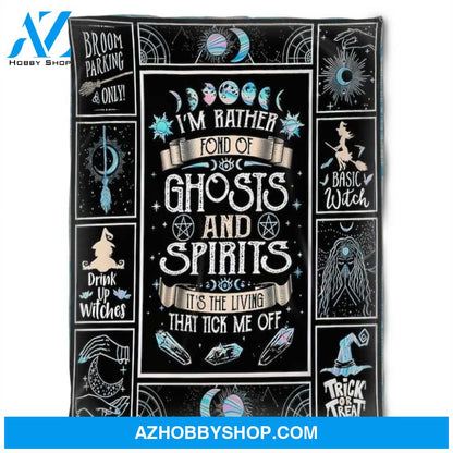 Halloween Witch Ghosts Spirit Fleece Blanket Halloween Adult Blanket