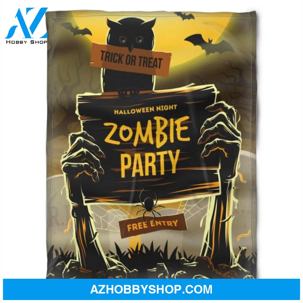 Halloween Zombie Party Fleece Blanket Halloween Adult Blanket