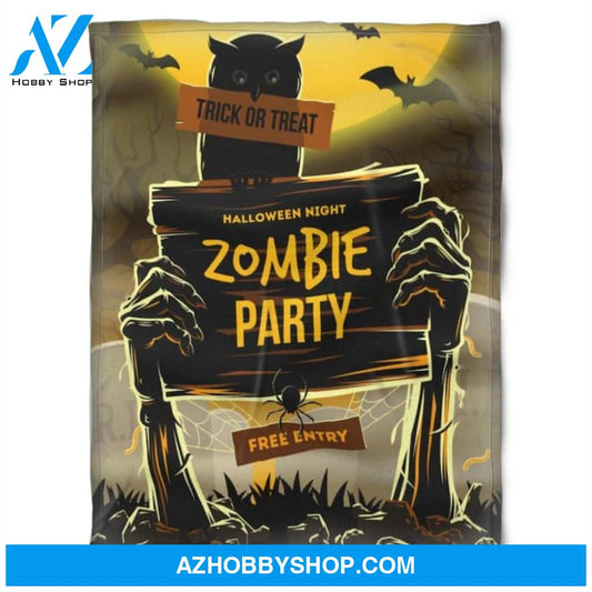 Halloween Zombie Party Fleece Blanket Halloween Adult Blanket