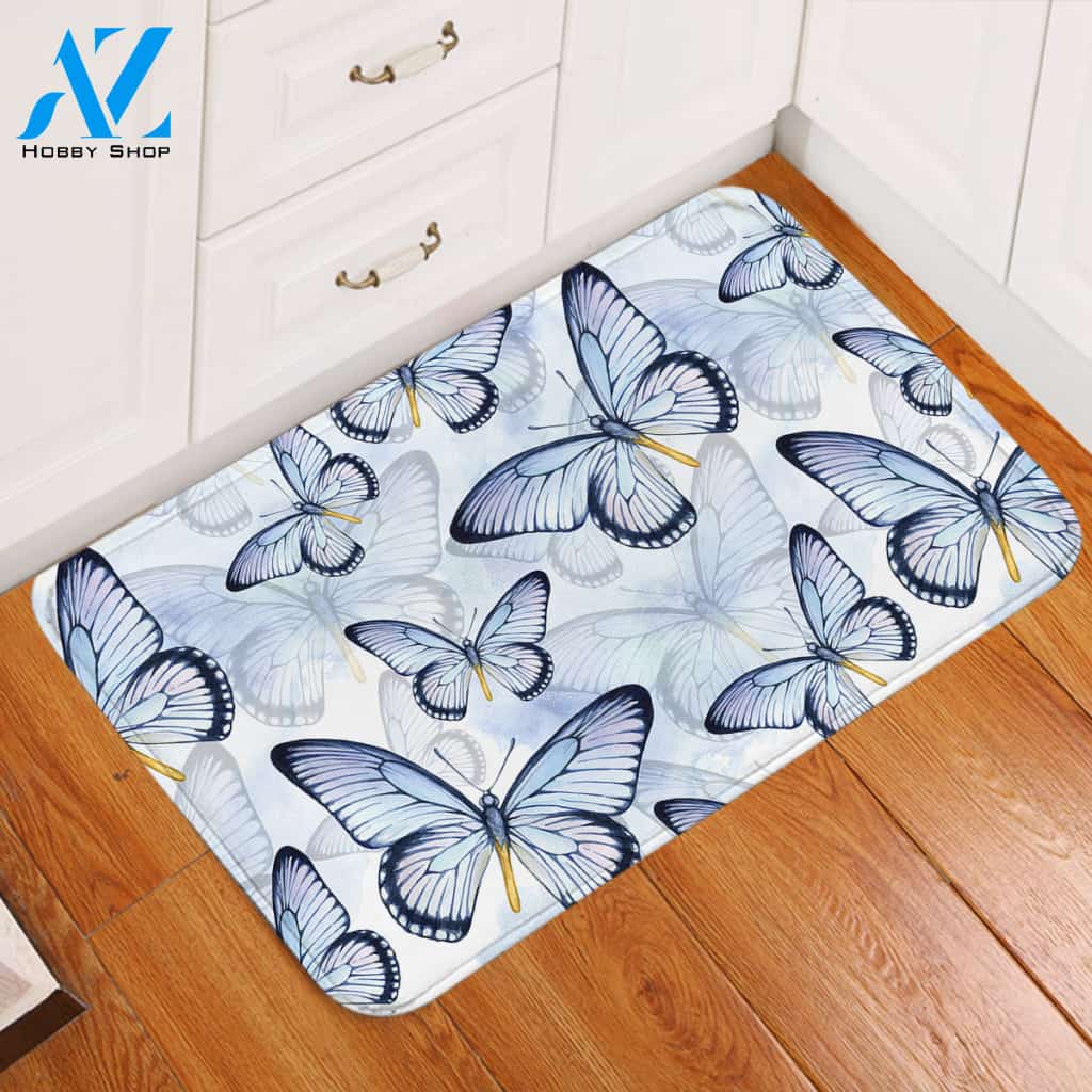 Hallucinating Butterflies Door Mat