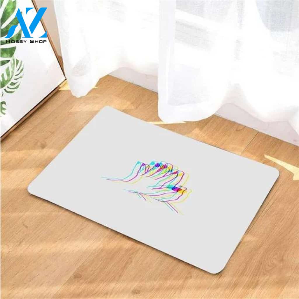 hand feminist fashion nova glitch doormats